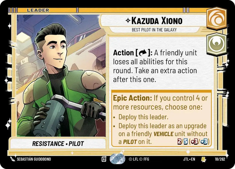 Kazuda Xiono - Best Pilot in the Galaxy (018/262) [Jump to Lightspeed] - Star Wars: Unlimited Single