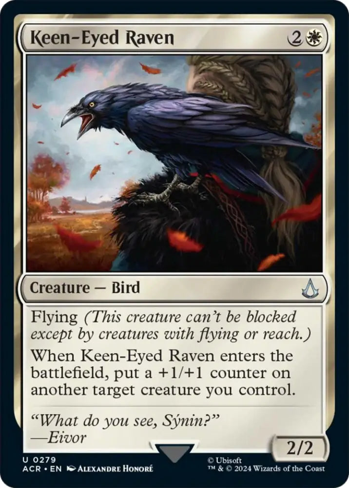 Keen-Eyed Raven [Assassin’s Creed] - MTG Single