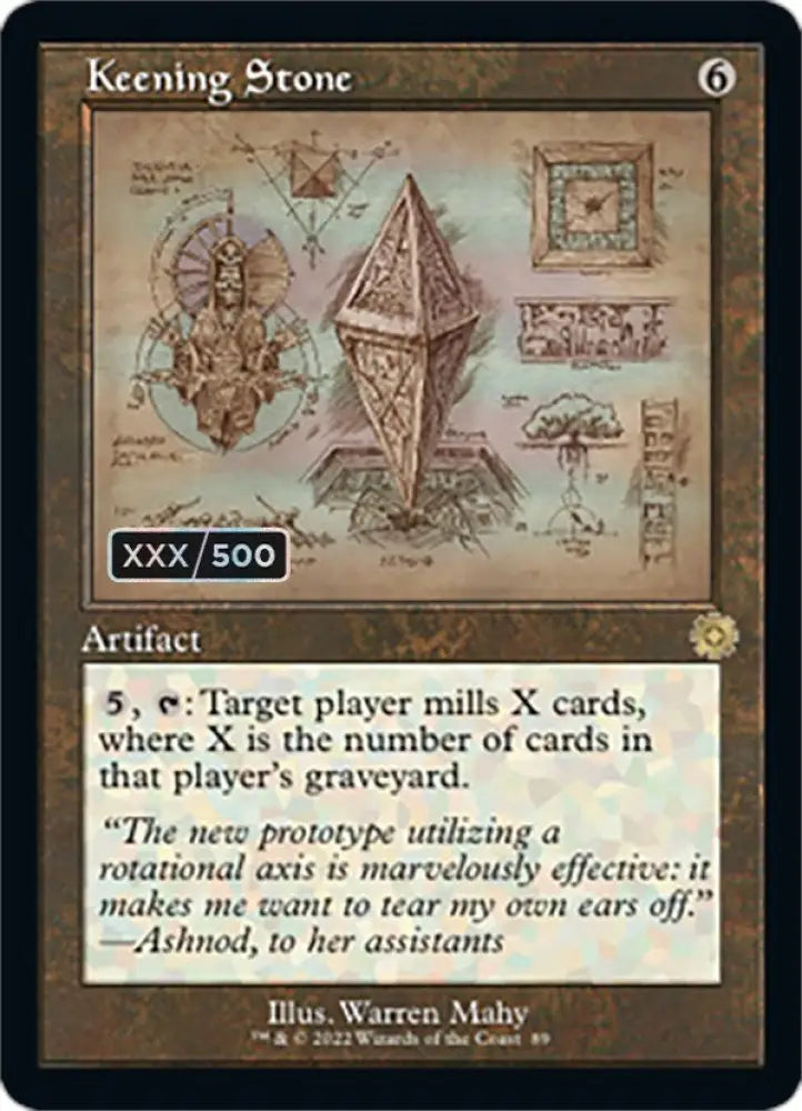 Keening Stone (Retro Schematic) (Serialized) [The Brothers’ War Retro Artifacts] - MTG Single