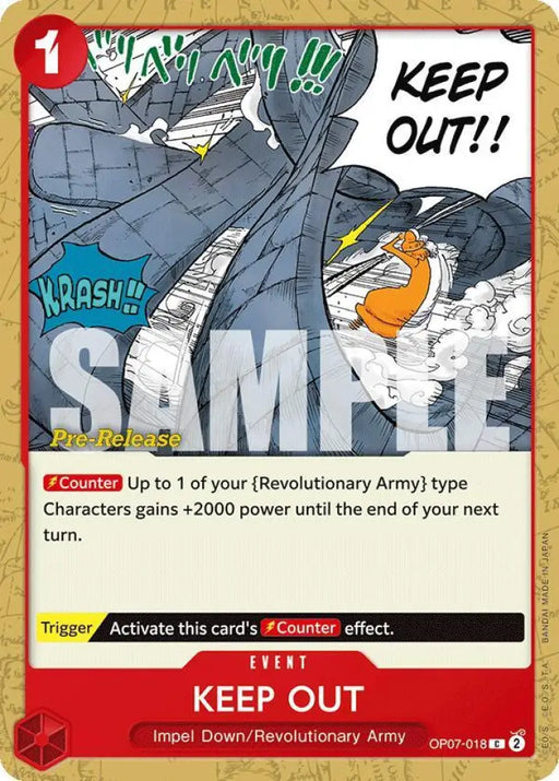 Keep Out (OP07-018) [500 Years in the Future Pre-Release Cards]