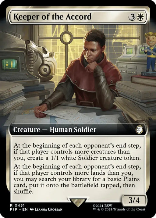 Keeper of the Accord (Extended Art) [Fallout] - MTG Single