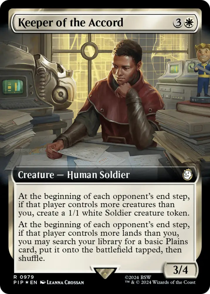 Keeper of the Accord (Extended Art) (Surge Foil) [Fallout] - MTG Single