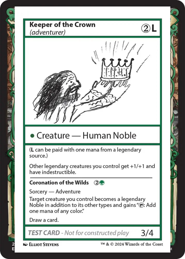 Keeper of the Crown (adventurer) [Mystery Booster 2 Playtest Cards] - MTG Single
