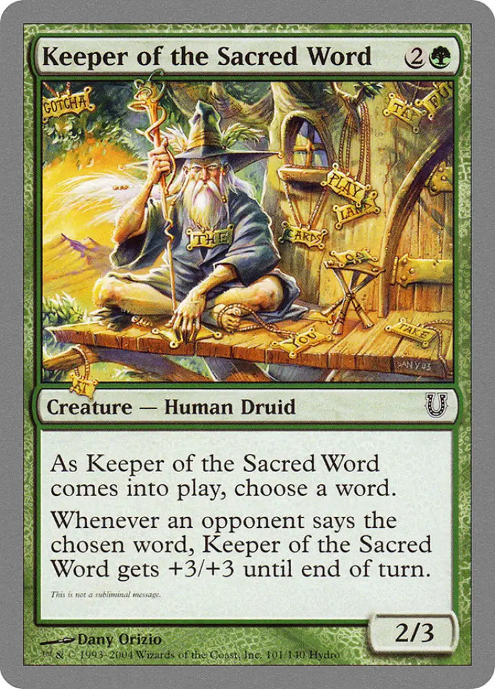 Keeper of the Sacred Word [Unhinged] - MTG Single