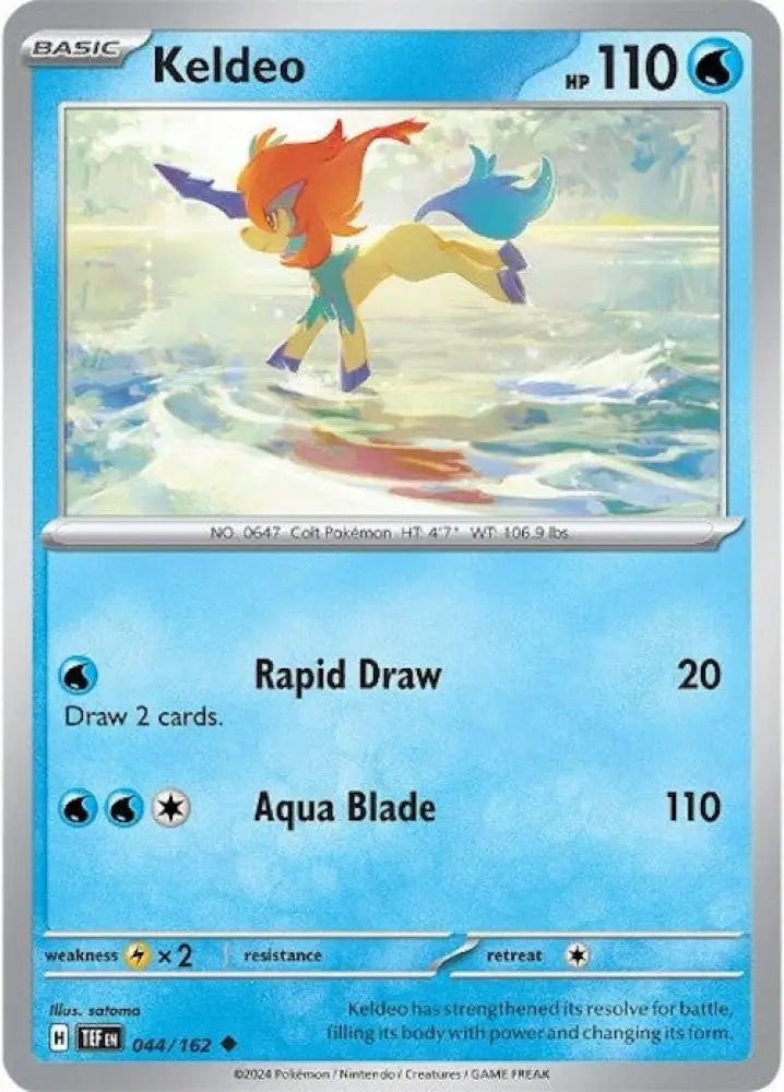 Keldeo (044/162) [Scarlet & Violet: Temporal Forces] - Pokemon Single