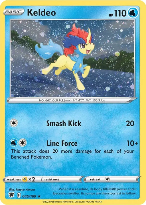 Keldeo (045/189) (Cosmos Holo) [Sword & Shield: Astral Radiance] - Pokemon Single