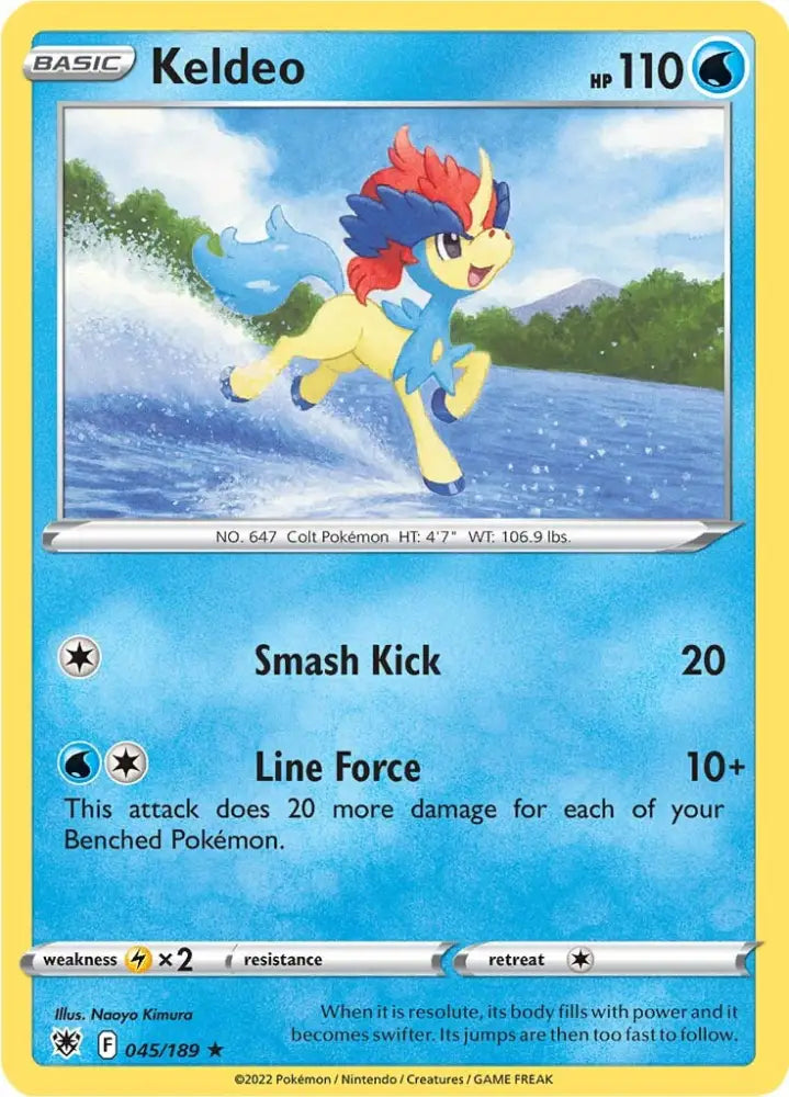 Keldeo (045/189) (Theme Deck Exclusive) [Sword & Shield: Astral Radiance] - Pokemon Single