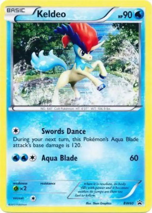 Keldeo (BW60) (Non Holo) [Black & White: Black Star Promos] - Pokemon Single