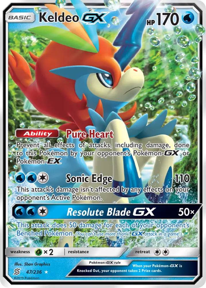 Keldeo GX (47/236) [Sun & Moon: Unified Minds] - Pokemon Single