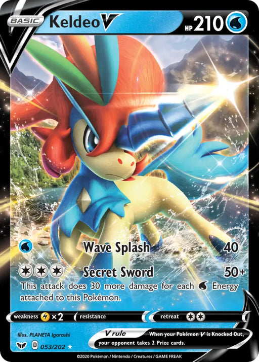 Keldeo V (053/202) [Sword & Shield: Base Set] - Pokemon Single