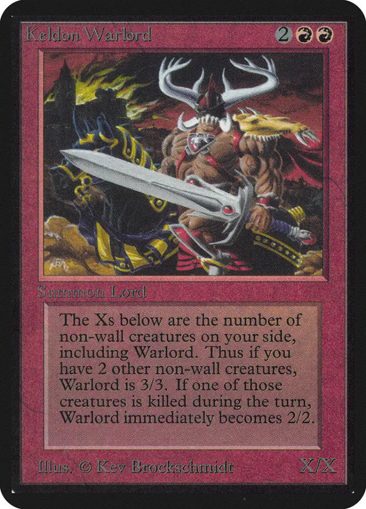 Keldon Warlord [Alpha Edition] - MTG Single