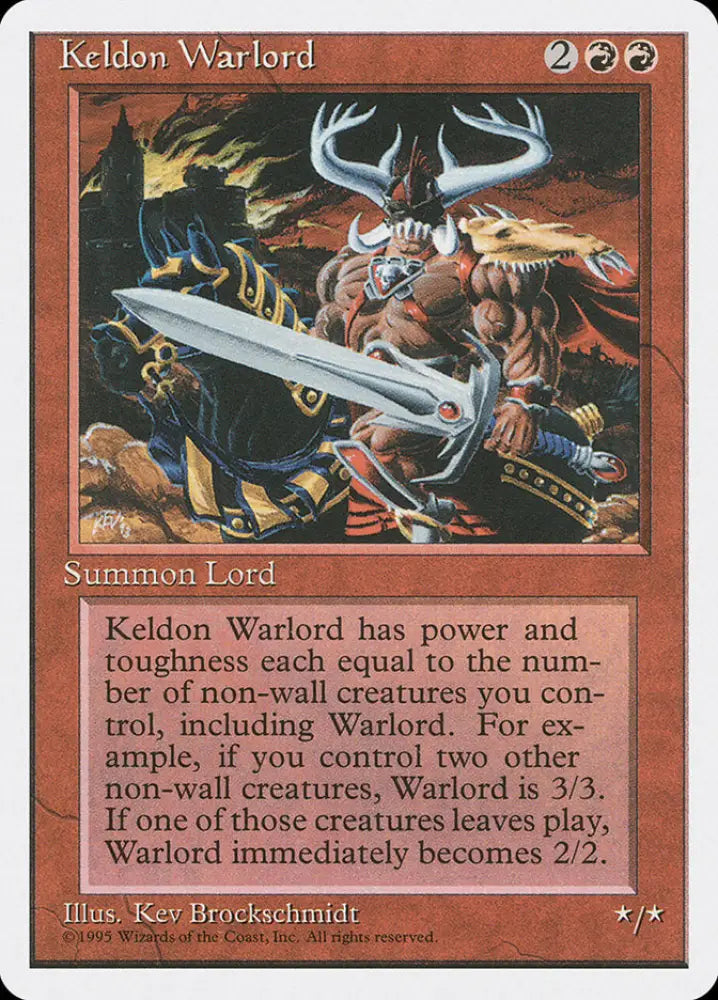 Keldon Warlord [Fourth Edition] - MTG Single