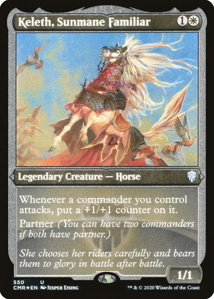Keleth Sunmane Familiar (Etched) [Commander Legends] - MTG Single