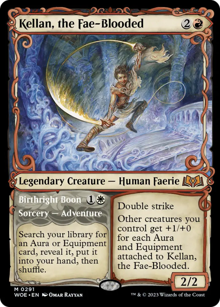 Kellan the Fae-Blooded // Birthright Boon (Showcase) [Wilds of Eldraine] - MTG Single