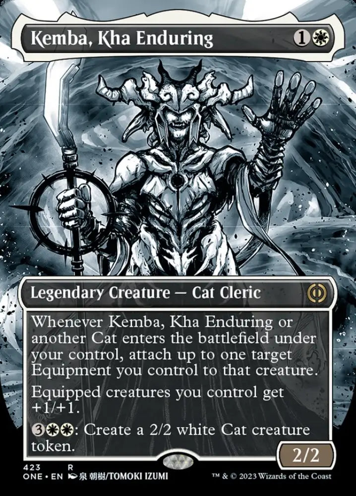 Kemba Kha Enduring (Borderless Manga Step-and-Compleat Foil) [Phyrexia: All Will Be One] - MTG Single
