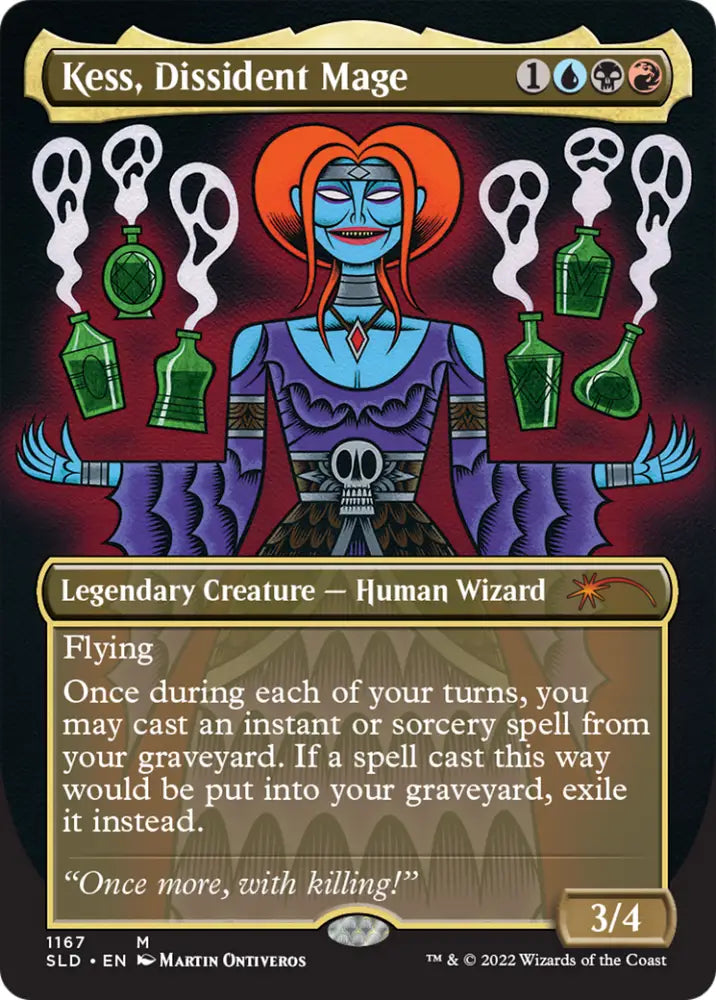 Kess Dissident Mage (Borderless) [Secret Lair Drop Series] - MTG Single
