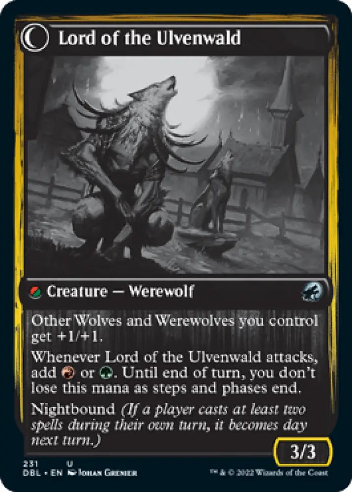 Kessig Naturalist // Lord of the Ulvenwald [Innistrad: Double Feature] - MTG Single