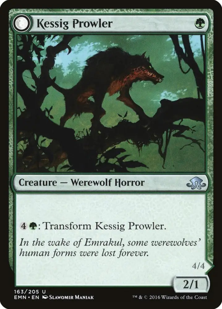 Kessig Prowler // Sinuous Predator [Eldritch Moon] - MTG Single