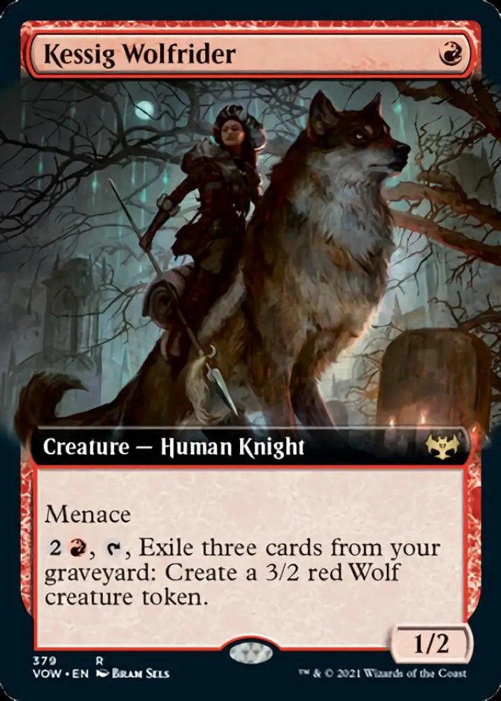 Kessig Wolfrider (Extended Art) [Innistrad: Crimson Vow] - MTG Single