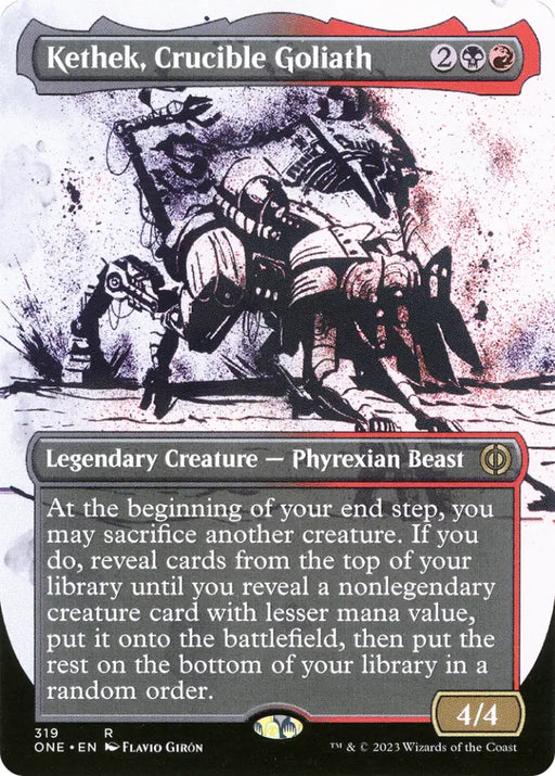 Kethek Crucible Goliath (Borderless Ichor) [Phyrexia: All Will Be One] - MTG Single