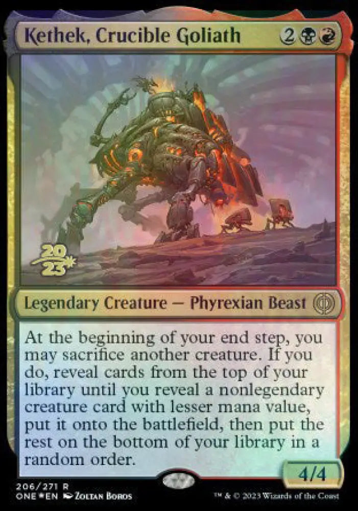 Kethek Crucible Goliath [Phyrexia: All Will Be One Prerelease Promos] - MTG Single