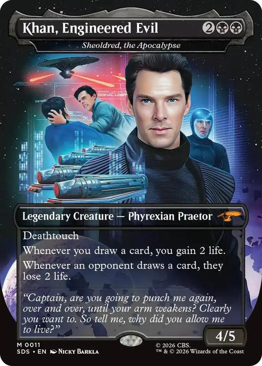 Khan, Engineered Evil - Sheoldred, the Apocalypse (Borderless) (11) [Star Trek: Stardates]