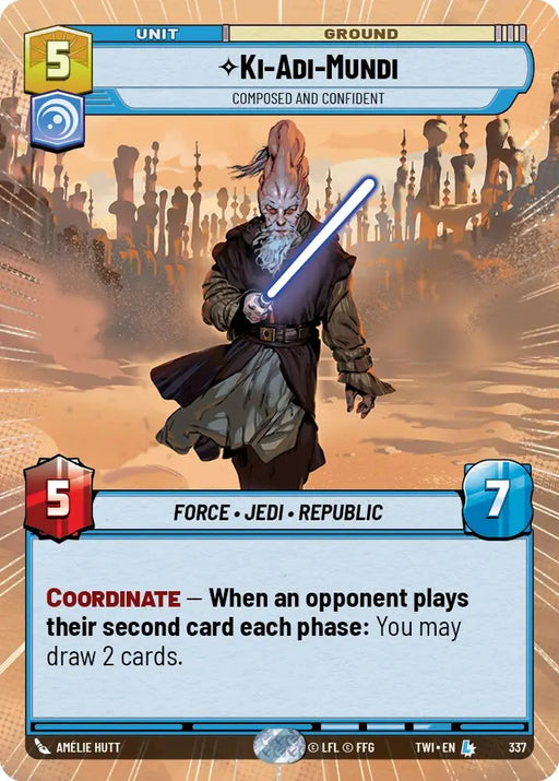 Ki-Adi-Mundi - Composed and Confident (Hyperspace) (337) [Twilight of the Republic] - Star Wars: Unlimited Single