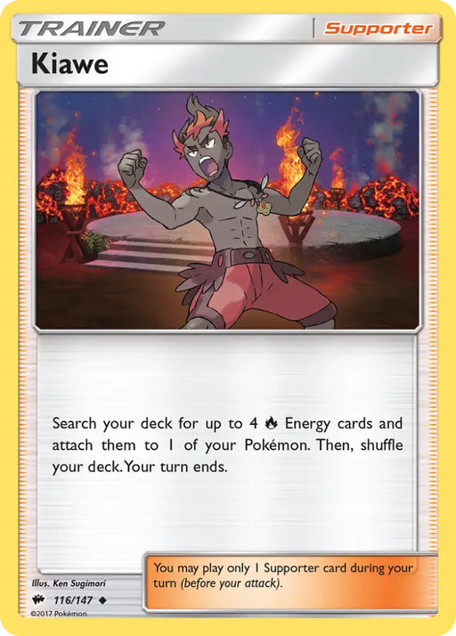Kiawe (116/147) [Sun & Moon: Burning Shadows] - Pokemon Single