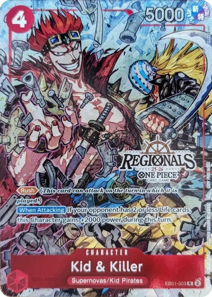 Kid & Killer (CS 25-26 Regionals Textured Chase Promo) (EB01-003) [One Piece Promotion Cards]