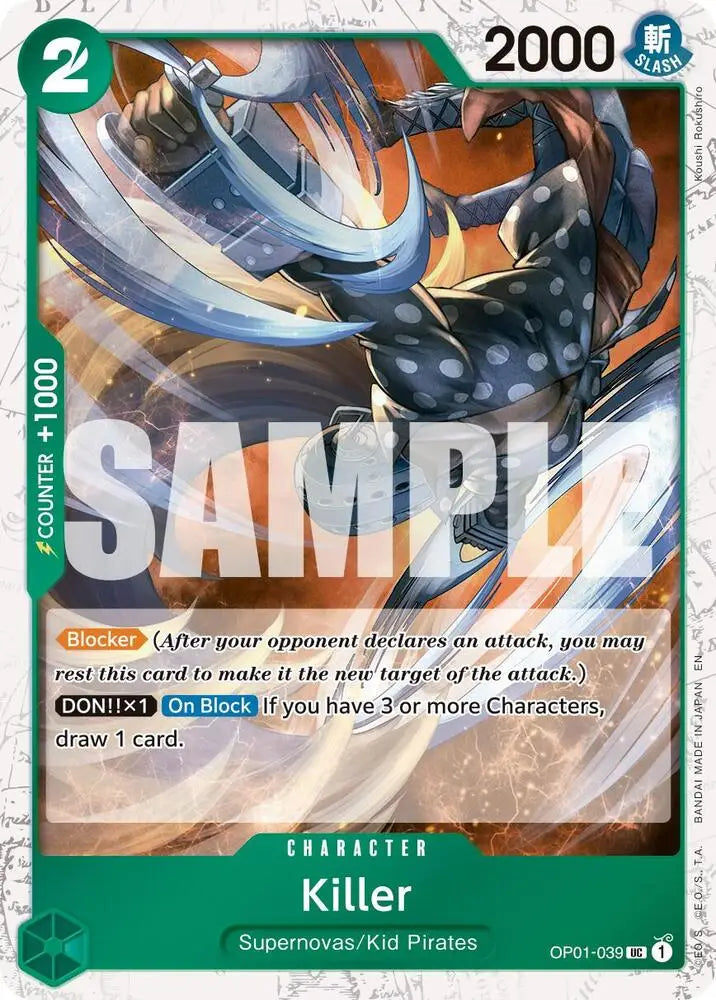 Killer (Pirate Foil) (OP01-039) [Premium Booster -The Best- Vol. 2]