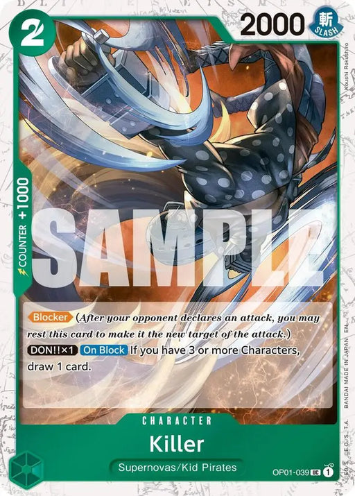 Killer (Pirate Foil) (OP01-039) [Premium Booster -The Best- Vol. 2]