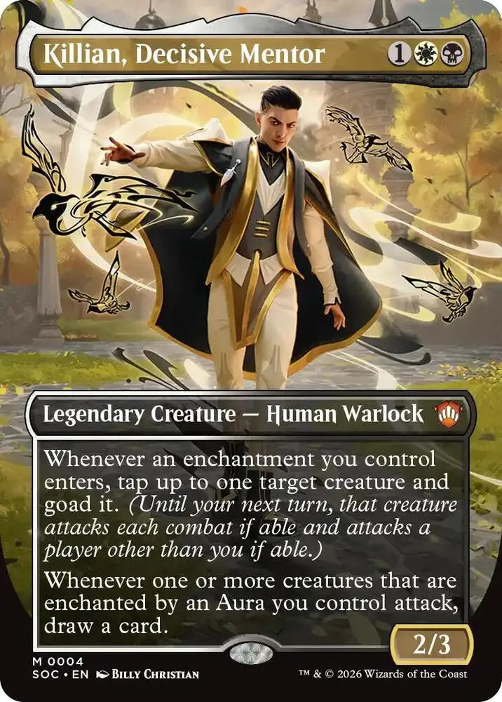 Killian, Decisive Mentor (Borderless) (4) [Secrets of Strixhaven Commander]