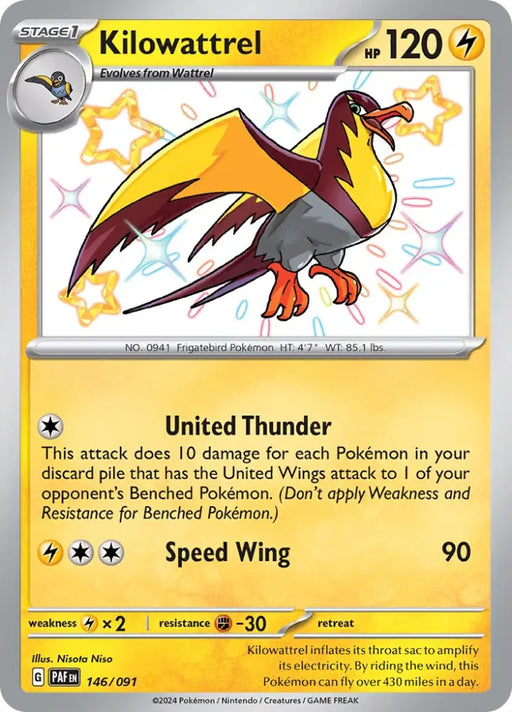 Kilowattrel (146/091) [Scarlet & Violet: Paldean Fates] - Pokemon Single