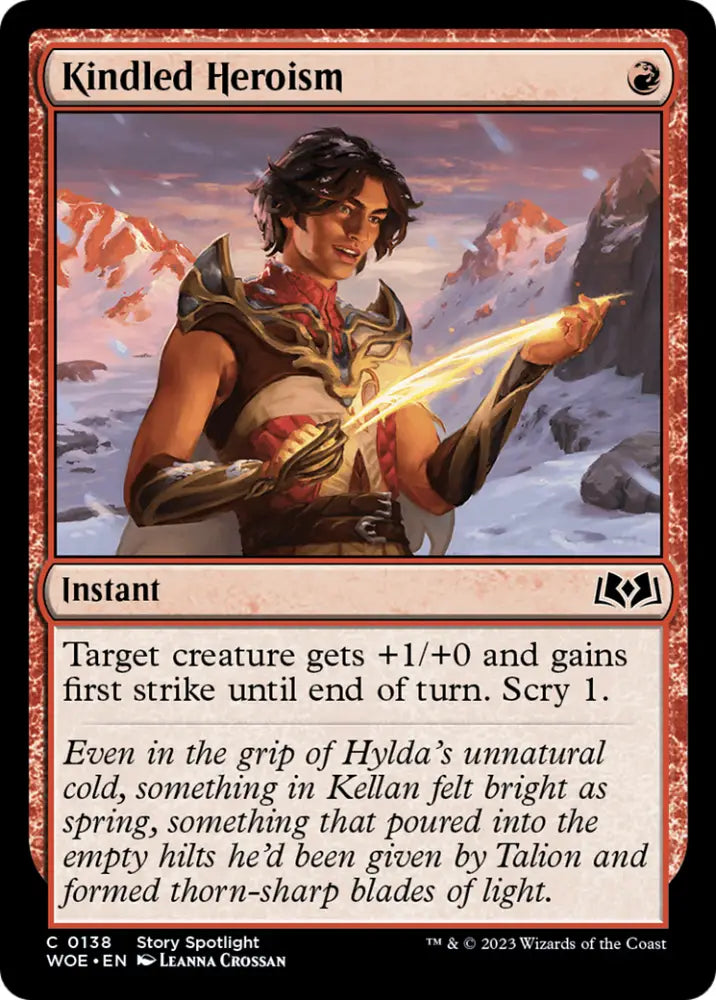 Kindled Heroism [Wilds of Eldraine] - MTG Single
