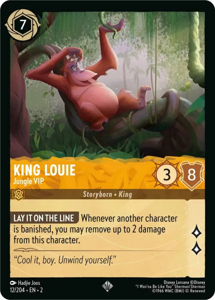 King Louie - Jungle VIP (12/204) [Rise of the Floodborn] - Lorcana Single