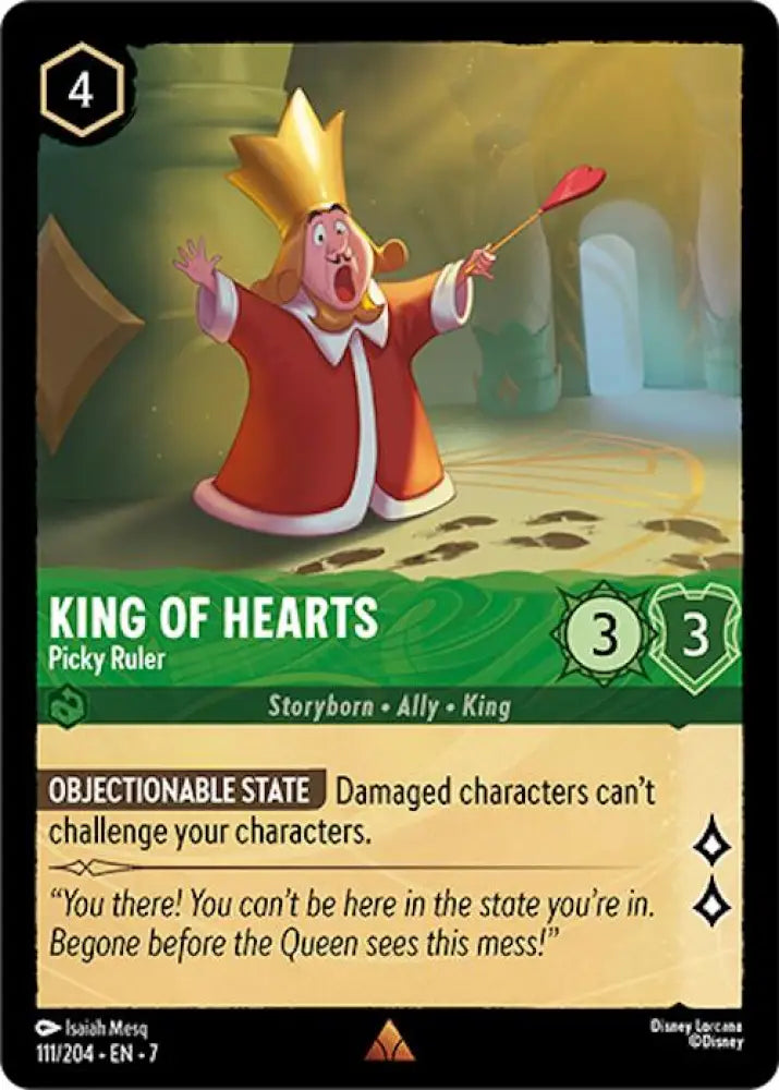 King of Hearts - Picky Ruler (111/204) [Archazia’s Island] - Lorcana Single
