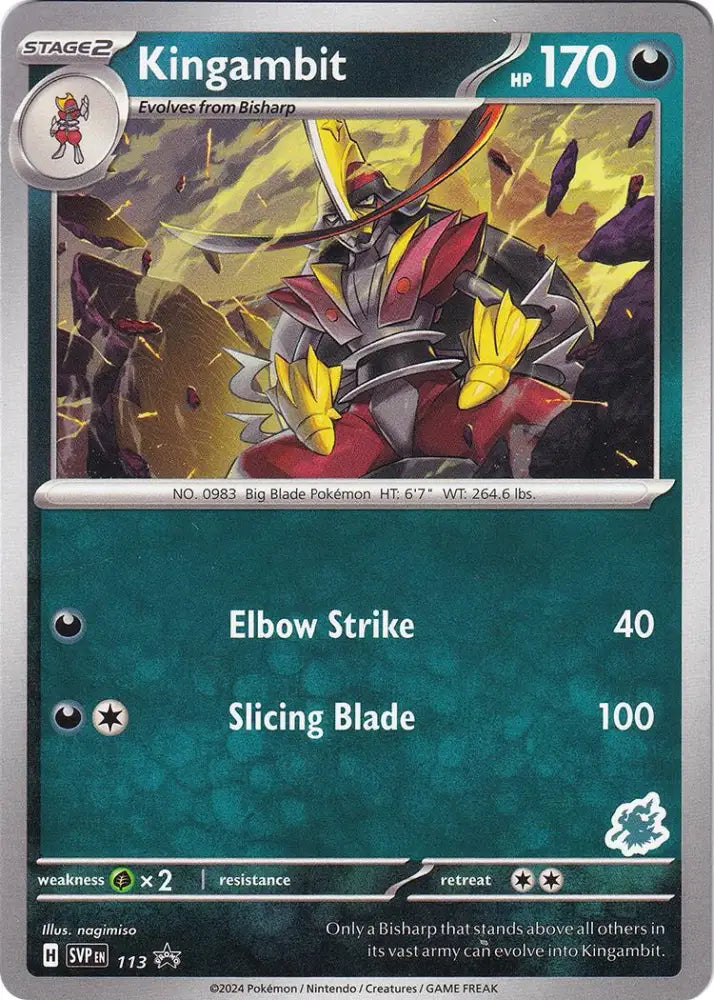 Kingambit (113) (Darkrai Deck) [Battle Academy 2024] - Pokemon Single