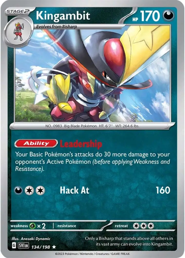 Kingambit (134/198) [Scarlet & Violet: Base Set] - Pokemon Single