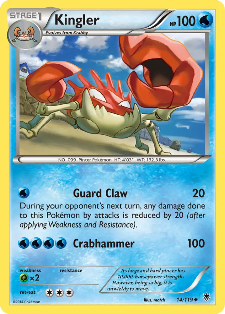 Kingler (14/119) [XY: Phantom Forces] - Pokemon Single