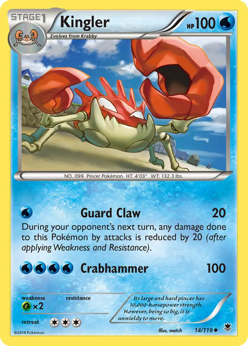 Kingler (14/119) [XY: Phantom Forces] - Pokemon Single