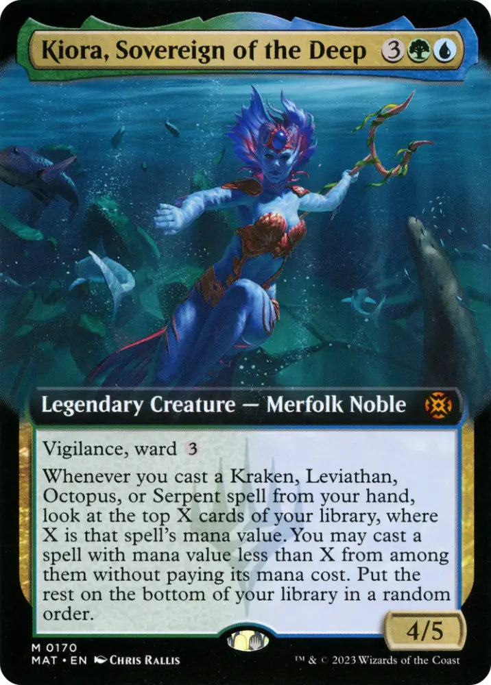 Kiora Sovereign of the Deep (Extended Art) [March of the Machine: The Aftermath] - MTG Single