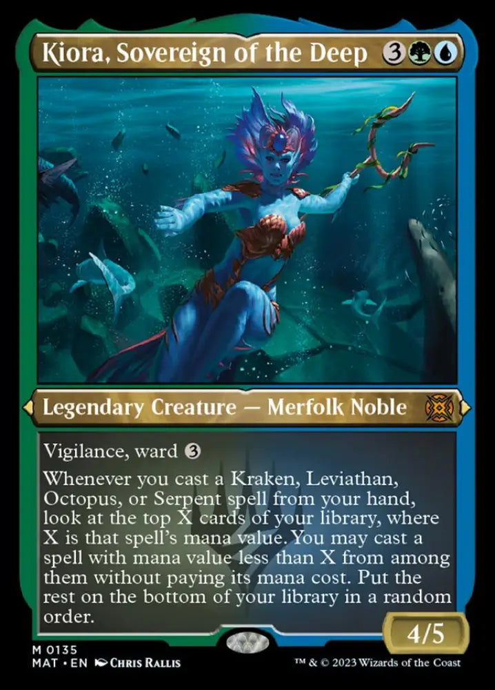 Kiora Sovereign of the Deep (Foil Etched) [March of the Machine: The Aftermath] - MTG Single