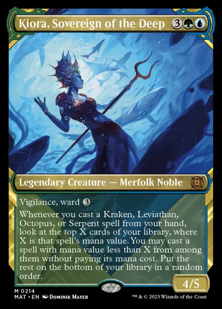 Kiora Sovereign of the Deep (Showcase Halo Foil) [March of the Machine: The Aftermath] - MTG Single