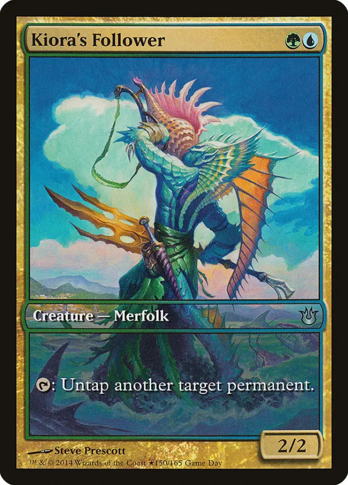 Kiora’s Follower (Game Day) [Born of the Gods Promos] - MTG Single