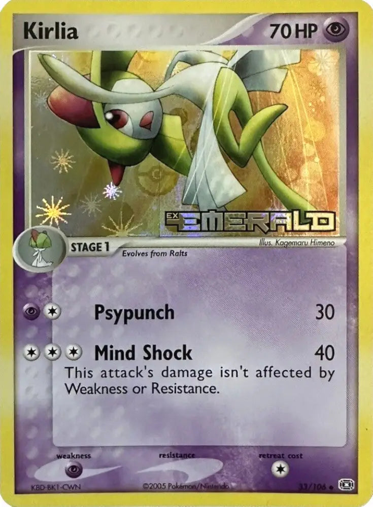 Kirlia (33/106) (Stamped) [EX: Emerald] - Pokemon Single