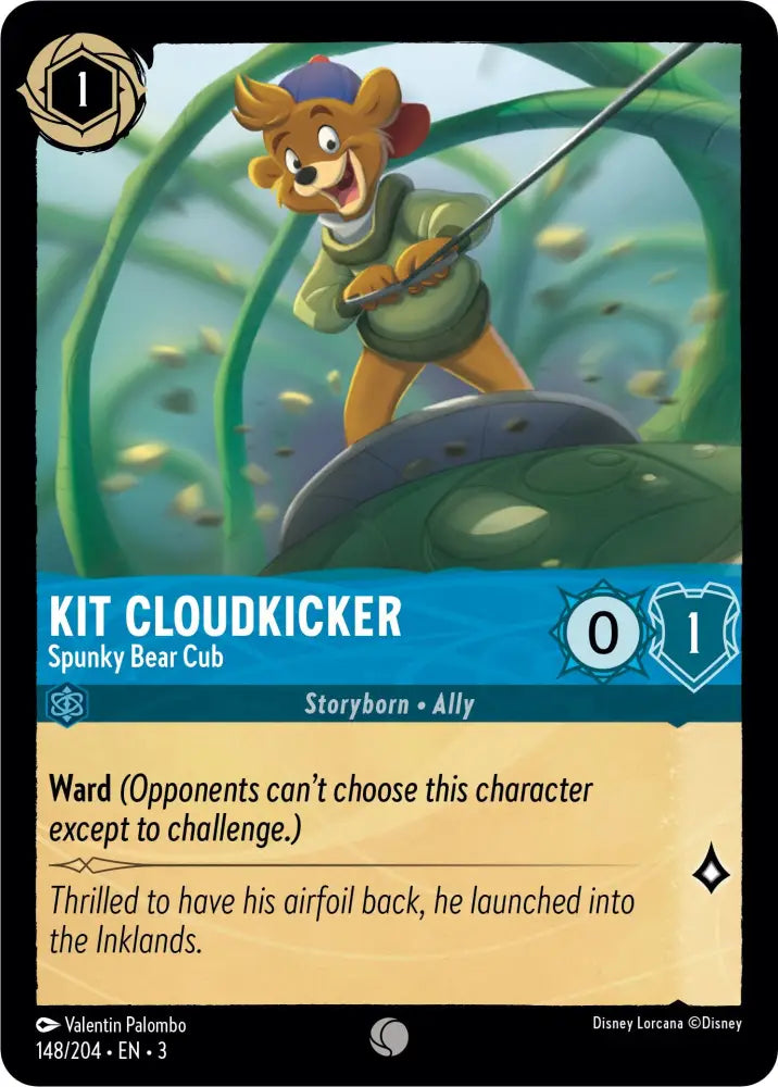 Kit Cloudkicker - Spunky Bear Cub (148/204) [Into the Inklands] - Lorcana Single