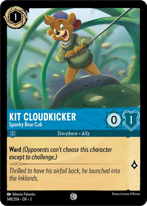 Kit Cloudkicker - Spunky Bear Cub (148/204) [Into the Inklands] - Lorcana Single