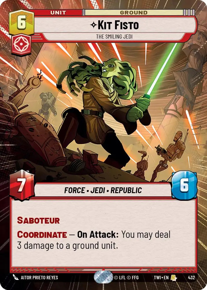 Kit Fisto - The Smiling Jedi (Hyperspace) (432) [Twilight of the Republic] - Star Wars: Unlimited Single