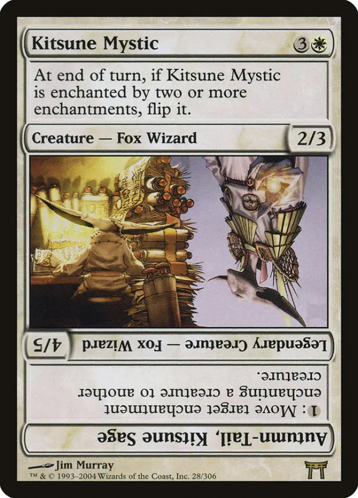 Kitsune Mystic // Autumn-Tail Kitsune Sage [Champions of Kamigawa] - MTG Single