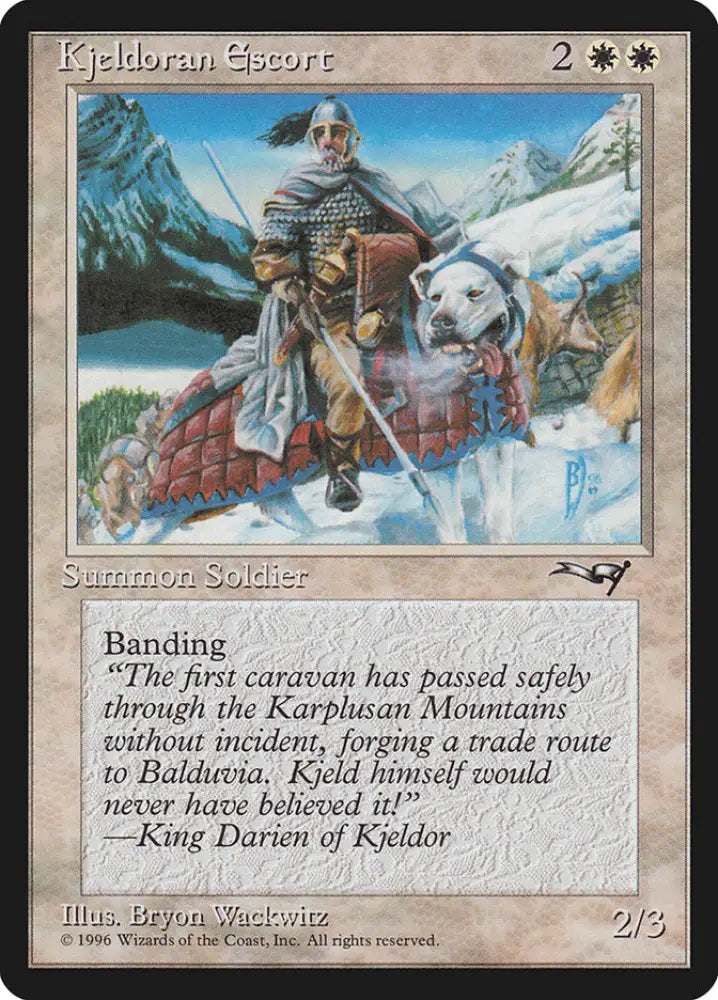 Kjeldoran Escort (Mountain Background) [Alliances] - MTG Single
